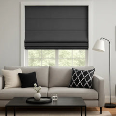 Custom 100% Blackout Roman Curtains