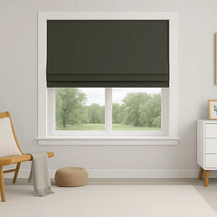 Custom 100% Blackout Textured Roman Shades