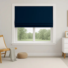 Custom 100% Blackout Textured Roman Shades