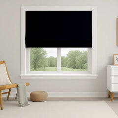 Custom 100% Blackout Textured Roman Shades
