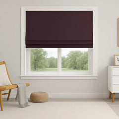 Custom 100% Blackout Textured Roman Shades