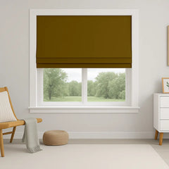 Custom 100% Blackout Textured Roman Shades