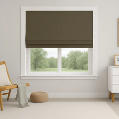 Custom 100% Blackout Textured Roman Shades