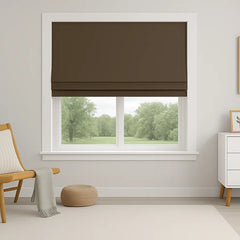 Custom 100% Blackout Textured Roman Shades