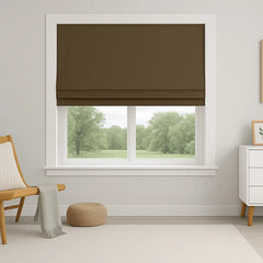 Custom 100% Blackout Textured Roman Shades