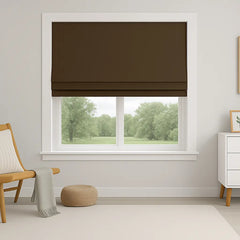 Custom 100% Blackout Textured Roman Shades