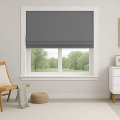 Custom 100% Blackout Textured Roman Shades