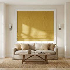 Custom 100% Blackout Textured Roman Shades
