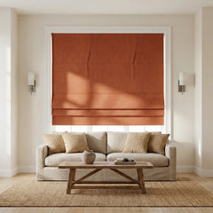 Custom 100% Blackout Textured Roman Shades
