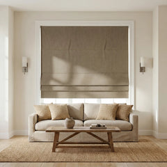 Custom 100% Blackout Textured Roman Shades