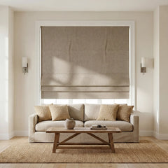Custom 100% Blackout Textured Roman Shades