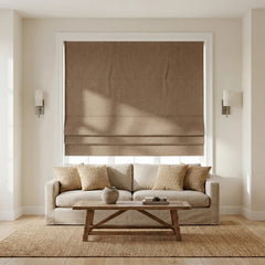 Custom 100% Blackout Textured Roman Shades