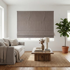 Custom 100% Blackout Textured Roman Shades