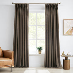 Custom Linen Texture Blackout Curtains