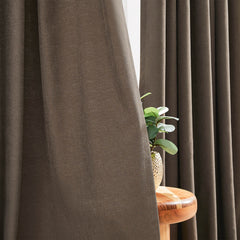 Custom Linen Texture Blackout Curtains
