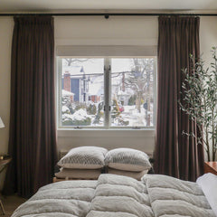 Custom Linen Texture Blackout Curtains