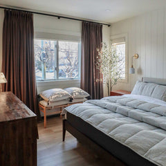 Custom Linen Texture Blackout Curtains