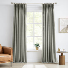 Custom Linen Texture Blackout Curtains