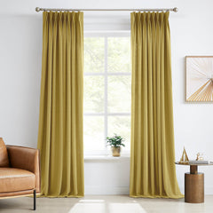 Custom Linen Texture Blackout Curtains