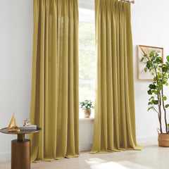 Custom Linen Texture Blackout Curtains
