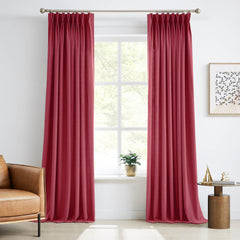 Custom Linen Texture Blackout Curtains