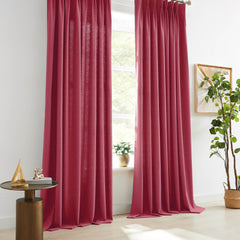 Custom Linen Texture Blackout Curtains