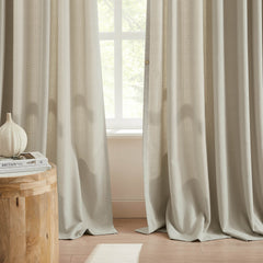 Custom Linen Texture Blackout Curtains