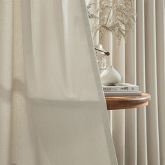 Custom Linen Texture Blackout Curtains