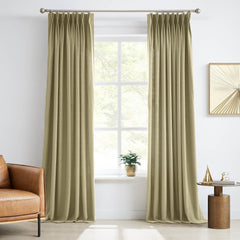 Custom Linen Texture Blackout Curtains