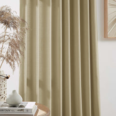 Custom Linen Texture Blackout Curtains