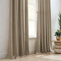 Custom Linen Texture Blackout Curtains