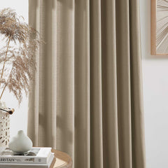 Custom Linen Texture Blackout Curtains