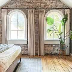 Custom Linen Texture Blackout Curtains