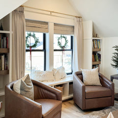 Custom Linen Texture Blackout Curtains