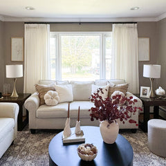 Custom Linen Texture Blackout Curtains