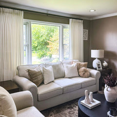 Custom Linen Texture Blackout Curtains