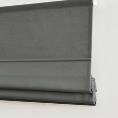 DRAPERYUSA-Custom Semi-Blackout Linen Roman Shades