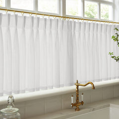 Cotton Linen Semi Sheer Blackout Curtains