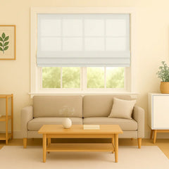 Custom Semi-blackout Linen Roman Shade