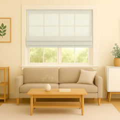 Custom Semi-blackout Linen Roman Shade