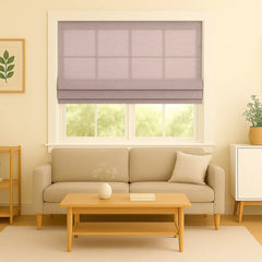 Custom Semi-blackout Linen Roman Shade