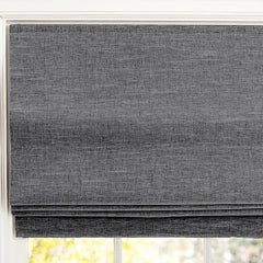 Custom 100% Blackout Textured Roman Shades