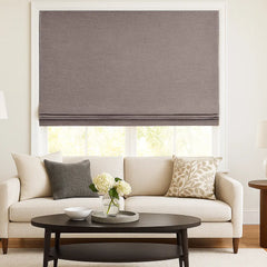 Custom 100% Blackout Textured Roman Shades