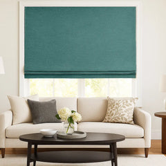 Custom 100% Blackout Textured Roman Shades