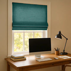 100% Blackout Custom Roman Shades- Cordless Safety Design