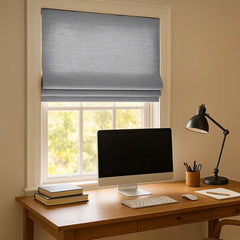 100% Blackout Custom Roman Shades- Cordless Safety Design