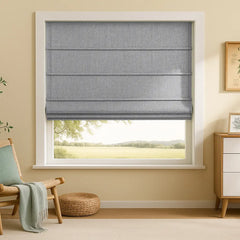 Custom 100% Blackout Cordless Roman Shades