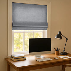 100% Blackout Custom Roman Shades- Cordless Safety Design