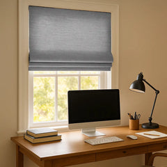100% Blackout Custom Roman Shades- Cordless Safety Design