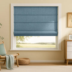 Custom 100% Blackout Cordless Roman Shades